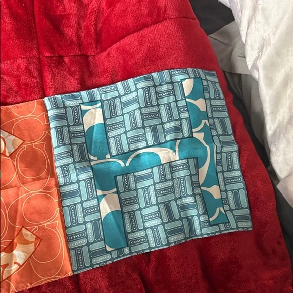 Coach Multicolor Patterned Silk Scarf - Picture 7 of 9